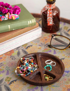 Wooden Peace Sign Trinket Tray