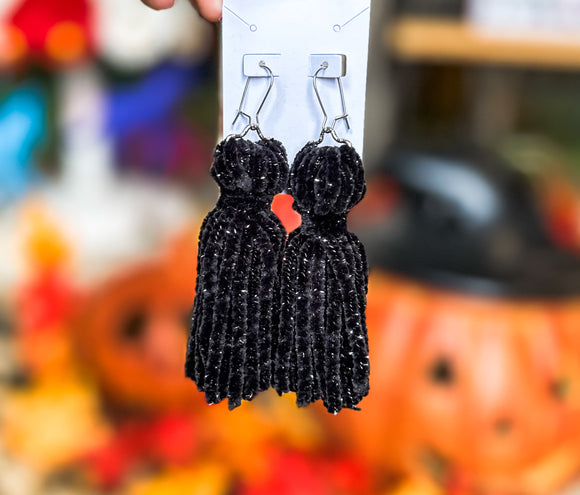 Moonlit Elegance Shimmer Fringe Earrings