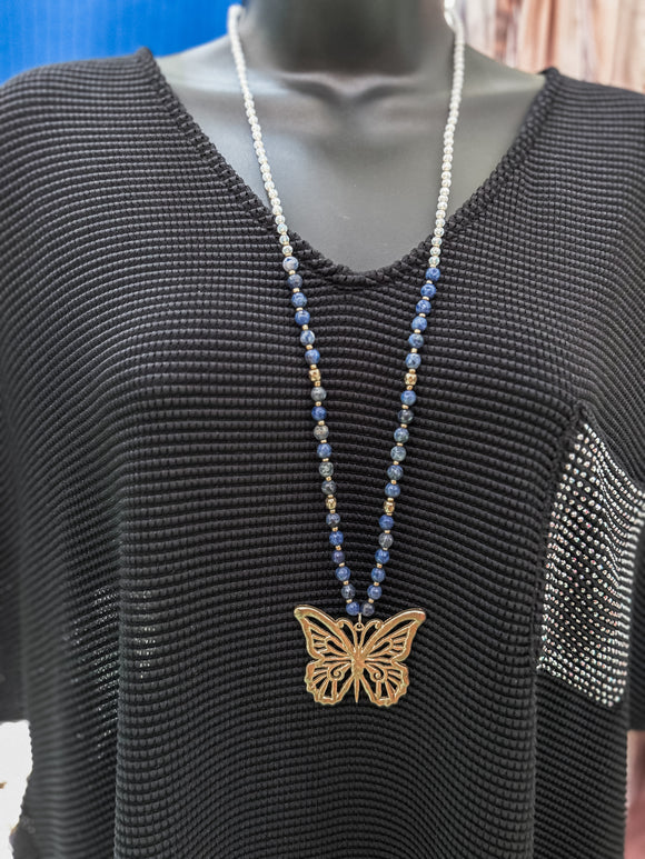 Bluebell Butterfly Necklace