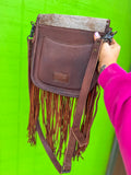 Cowhide Cutie Fringe Purse by American Darling