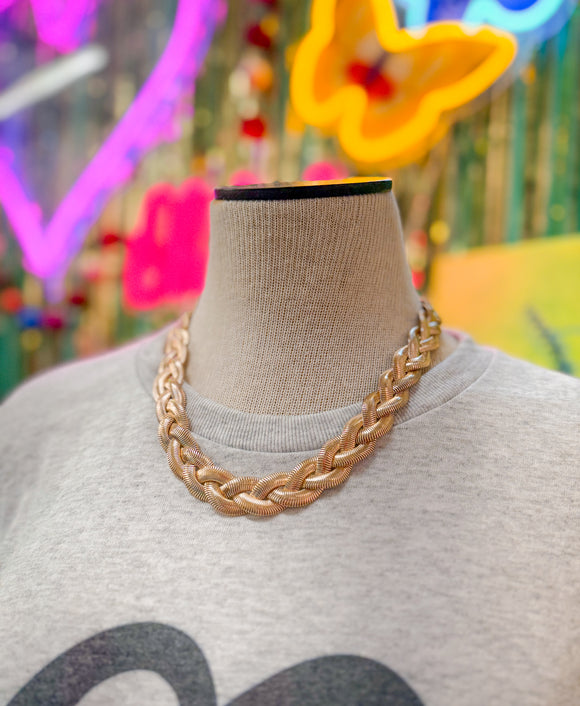 Dreamweaver Braided Gold Necklace