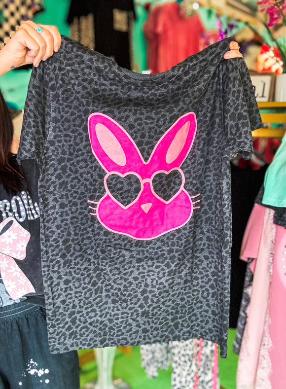 Leopard Bunny Babe Easter Top Pre Order