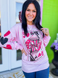 Queen Of Hearts Long Sleeve Top