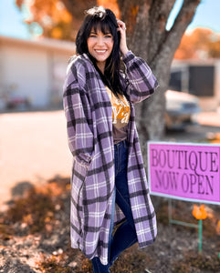 Lavender Layers Pocket Cardigan